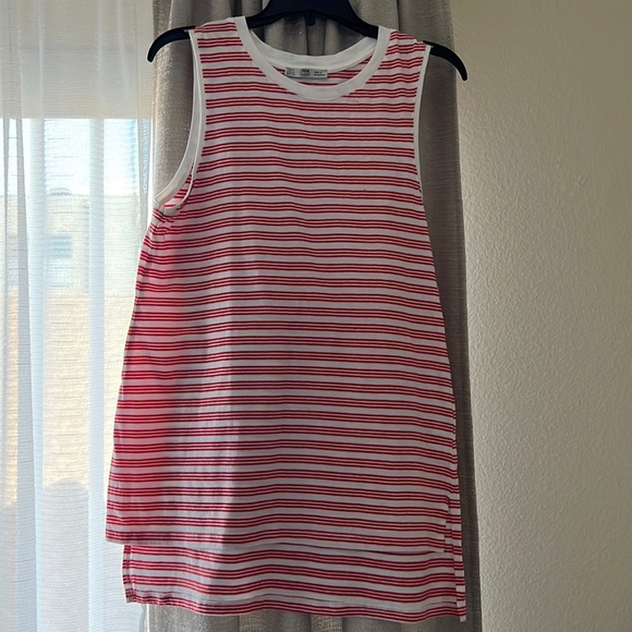 ZARA RED STRIPES TANK TOP - Picture 1 of 2